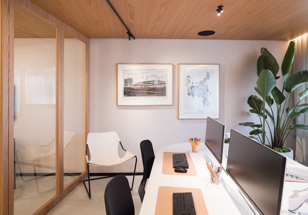 A clean, minimalist professional workspace representing focused, uncluttered work