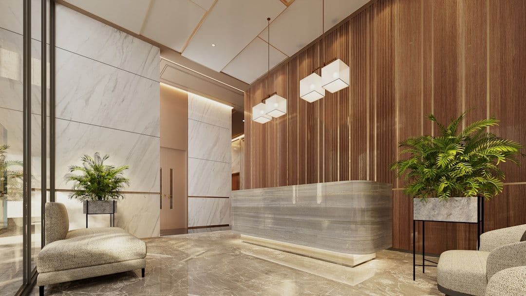 Hotel front desk associate providing excellent guest service